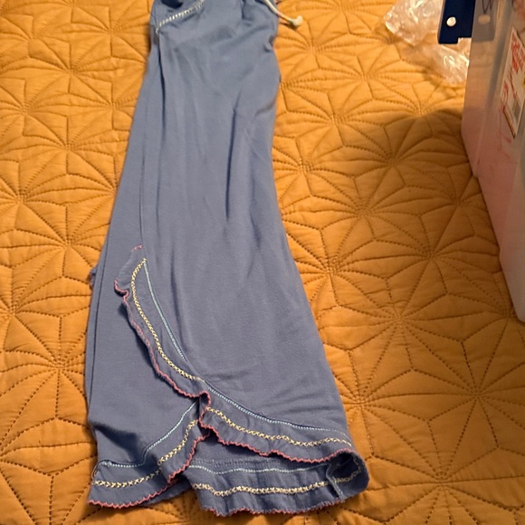 Blue Kids Ruffle Bottom Pants - Picture 2 of 2